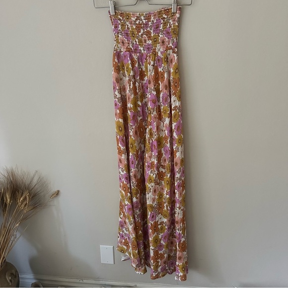 AUGUSTE Austin Lorenzo Midi Dress Floral Bohemian XS Pink Orange - Picture 8 of 9